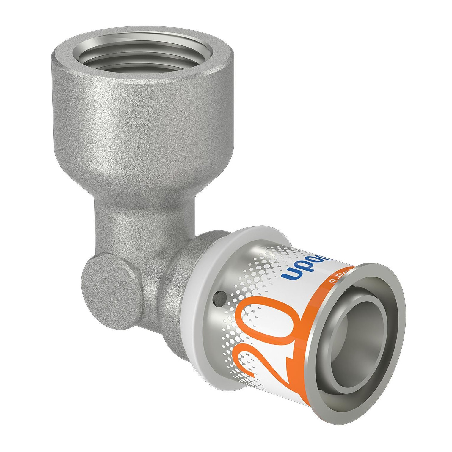 Uponor S-Press PLUS Winkelmuffe 20 mm DN15 1/2 IG Pressfitting Edelstahlhülse 1070540