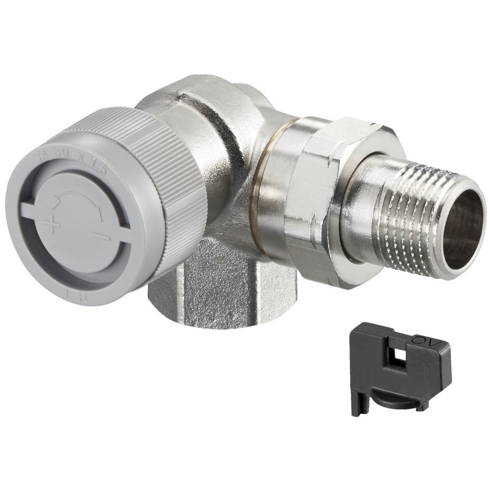 Oventrop Thermostatventil AQ DN15 Winkeleck links Q-Tech stufenlose Voreinstellung 1183362