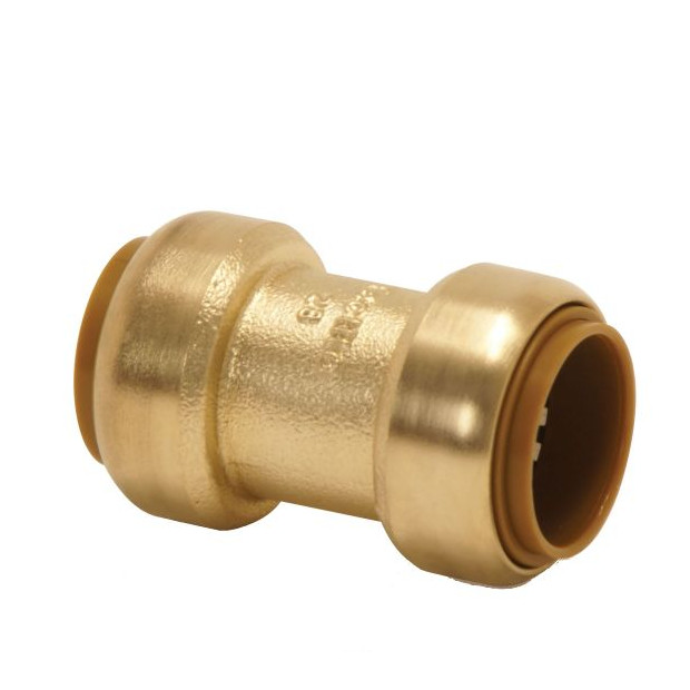 VSH Seppelfricke Steck-Muffe Steckfitting Tectite Classic 22x22 mm Messing DVGW lösbar 5 Stück 4751637