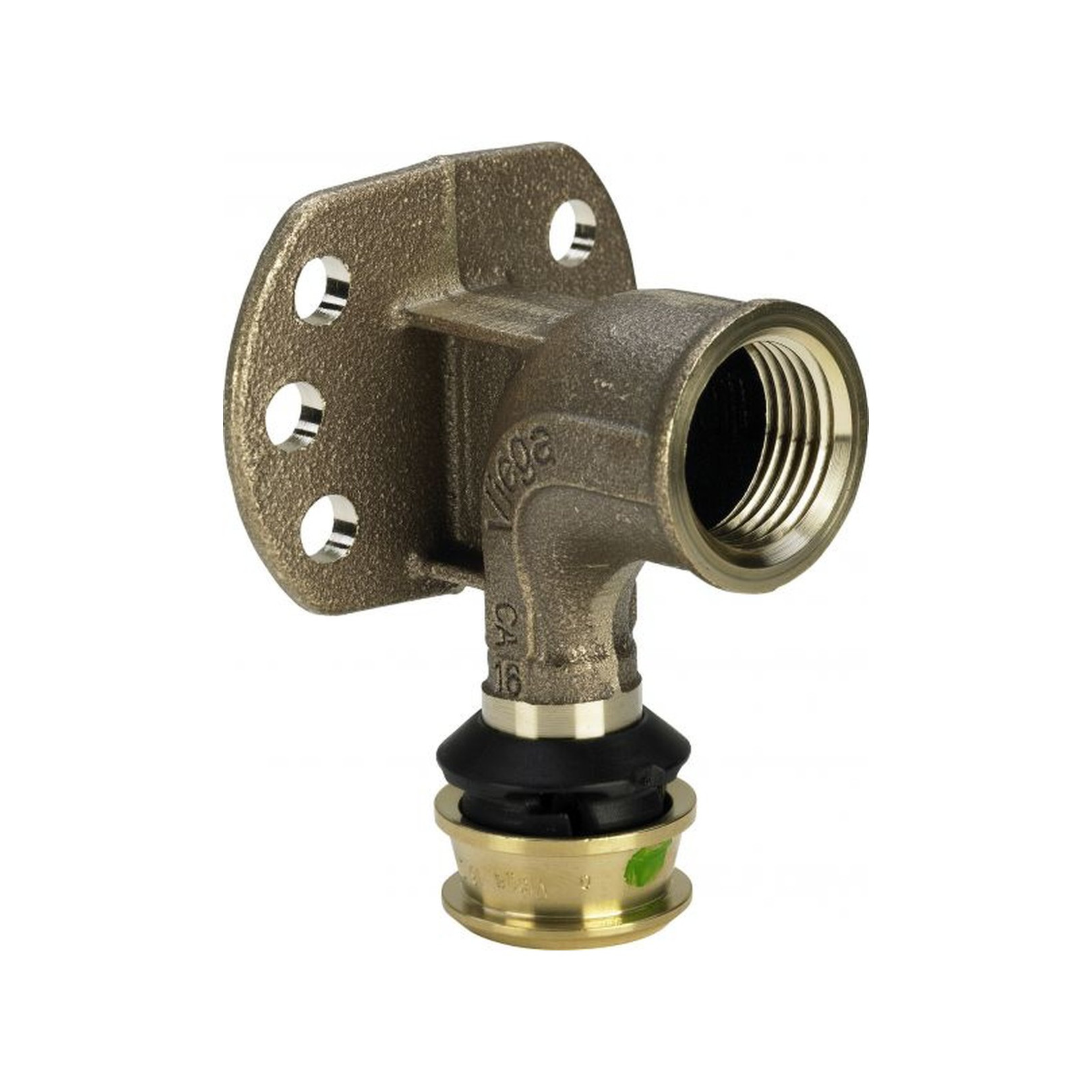 Viega Pressfitting Raxofix 5325.5 Wandscheibe 16mm x 1/2 Zoll SC-Contur Siliziumbronze 645915