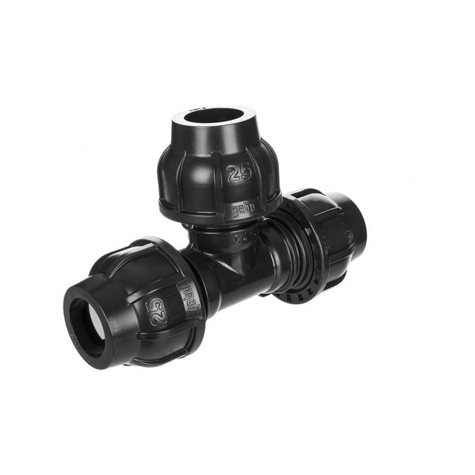 GEBO Klemmverbinder T-Stück Kunststoff PE-Rohr 32 mm DVGW geprüft 131032
