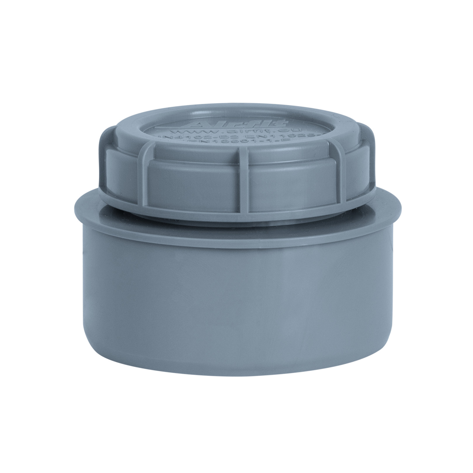 Airfit Endstopfen DN110 Schraubverschlusskappe grau HT-Safe Silent PP 51110ES
