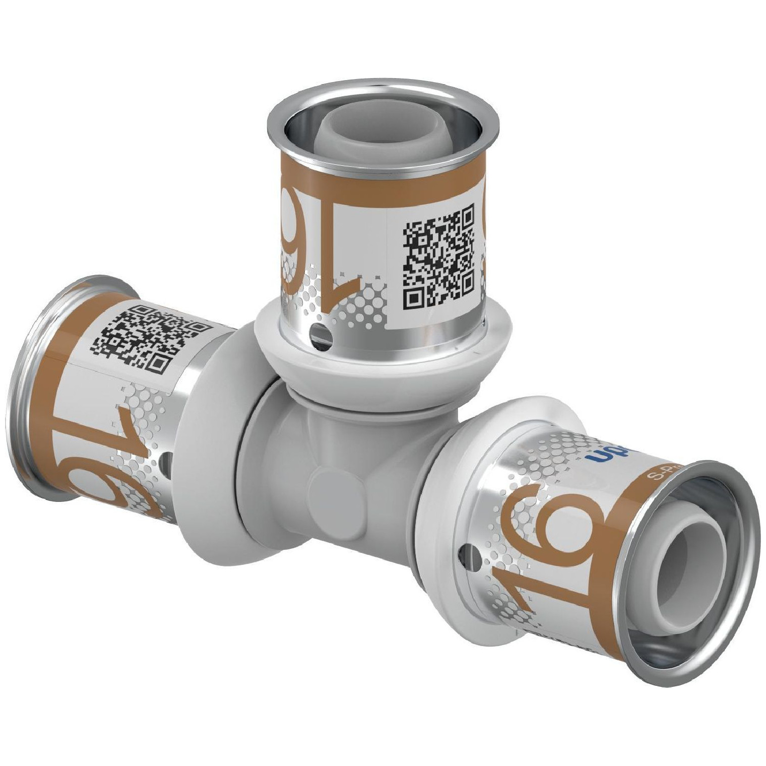 Uponor T-Stück S-Press PLUS PPSU 16mm Pressfitting DVGW 3 Pressmuffen 1039944