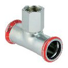 Geberit Mapress C-Stahl T-Stück IG d18-Rp1-2-18 verzinkt 21305