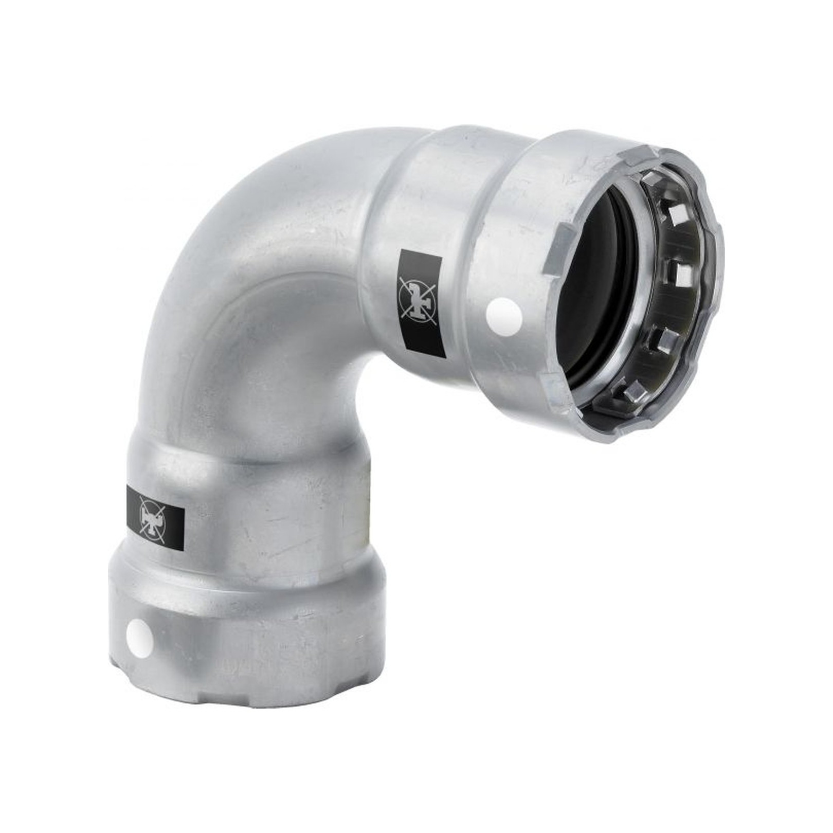 Viega Megapress S Bogen 4316 90 Grad 2 Zoll Stahl Zn-Ni FKM 769871