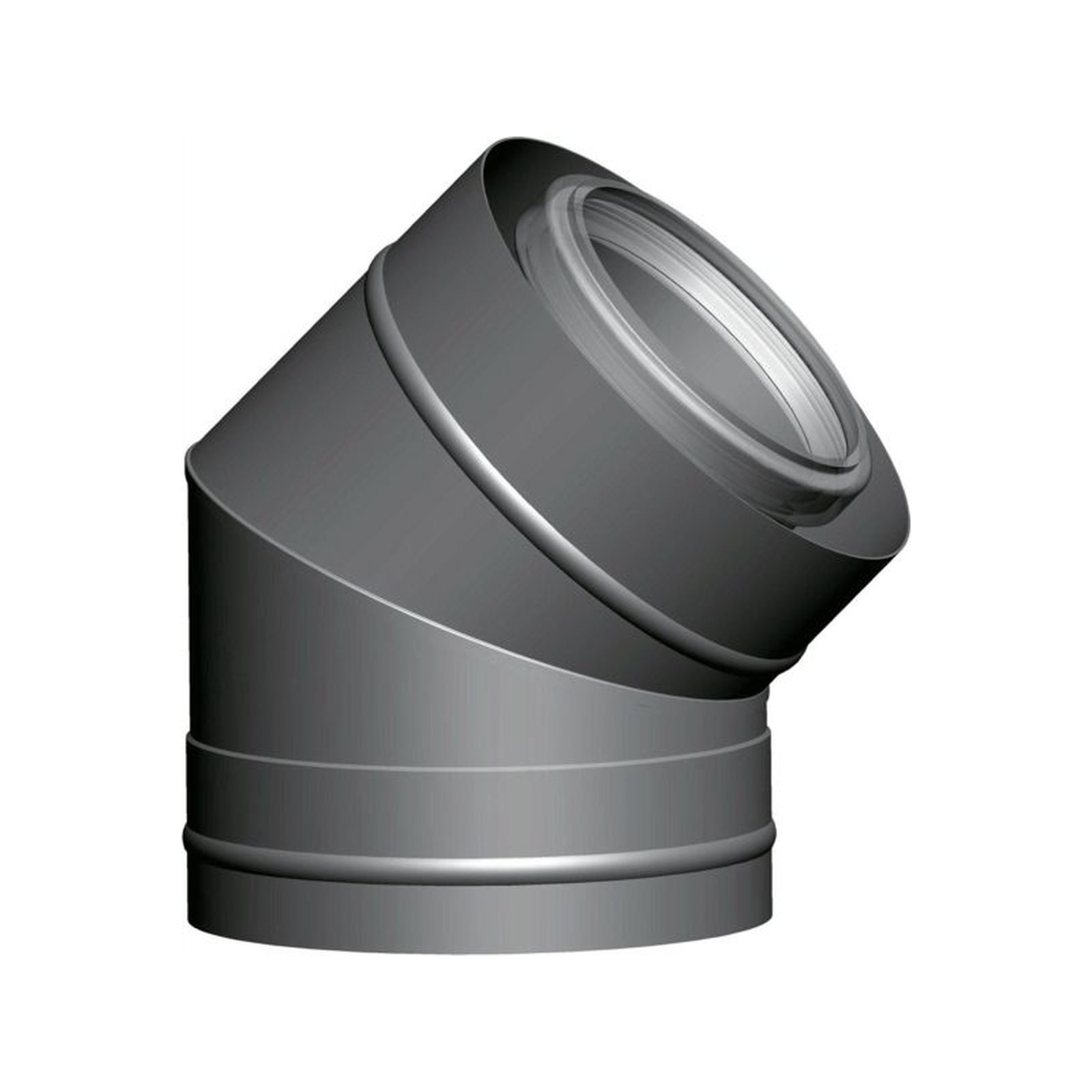 Wolf Abgasrohrbogen DN80/125 45 Grad konzentrisch Edelstahl Polypropylen Fassadensystem 2 Stück 2651661