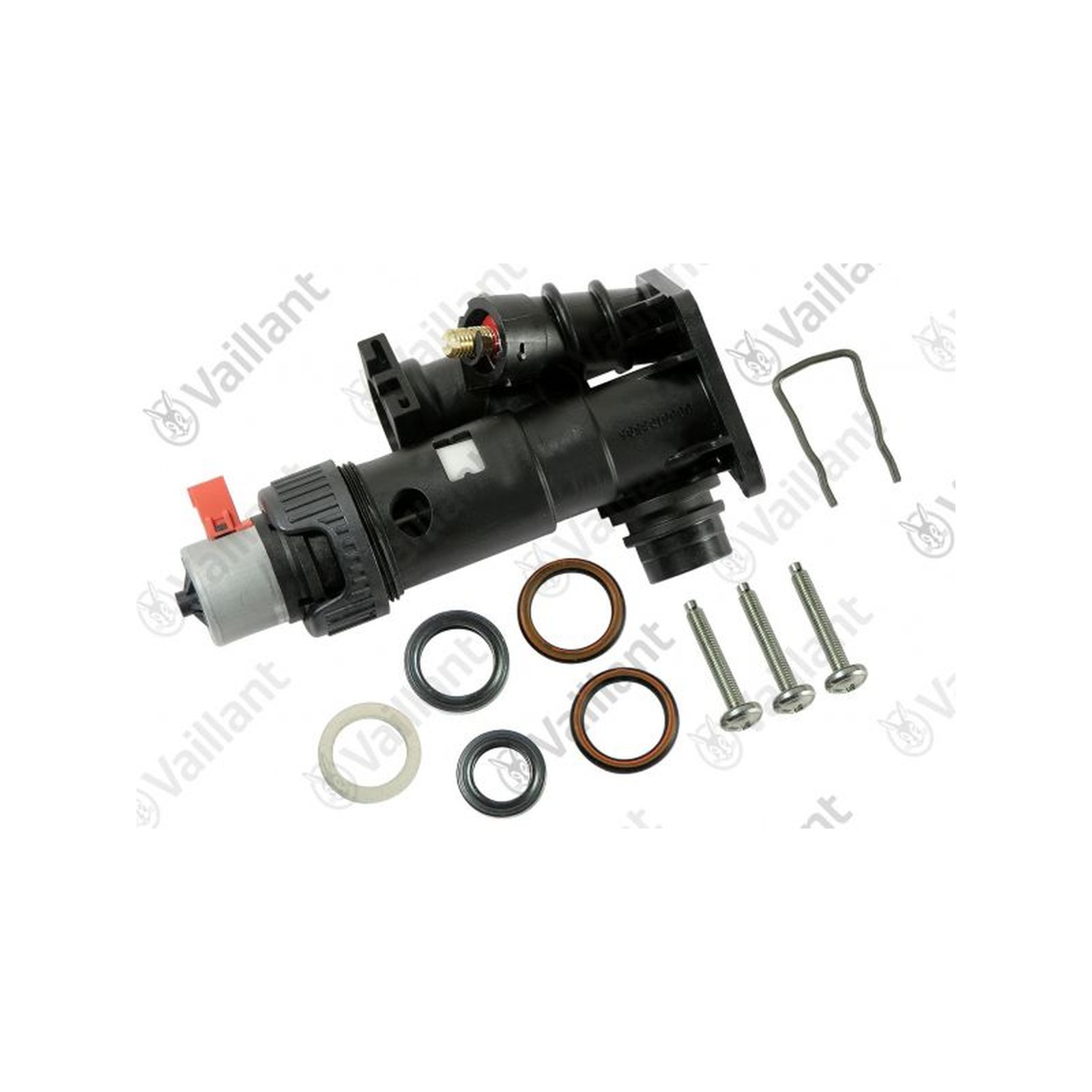 Vaillant Vorrangumschaltventil Heizungsventil Ersatzteil Kunststoff kompatibel VC VCW VSC inklusive Dichtungen Schrauben 0020020015