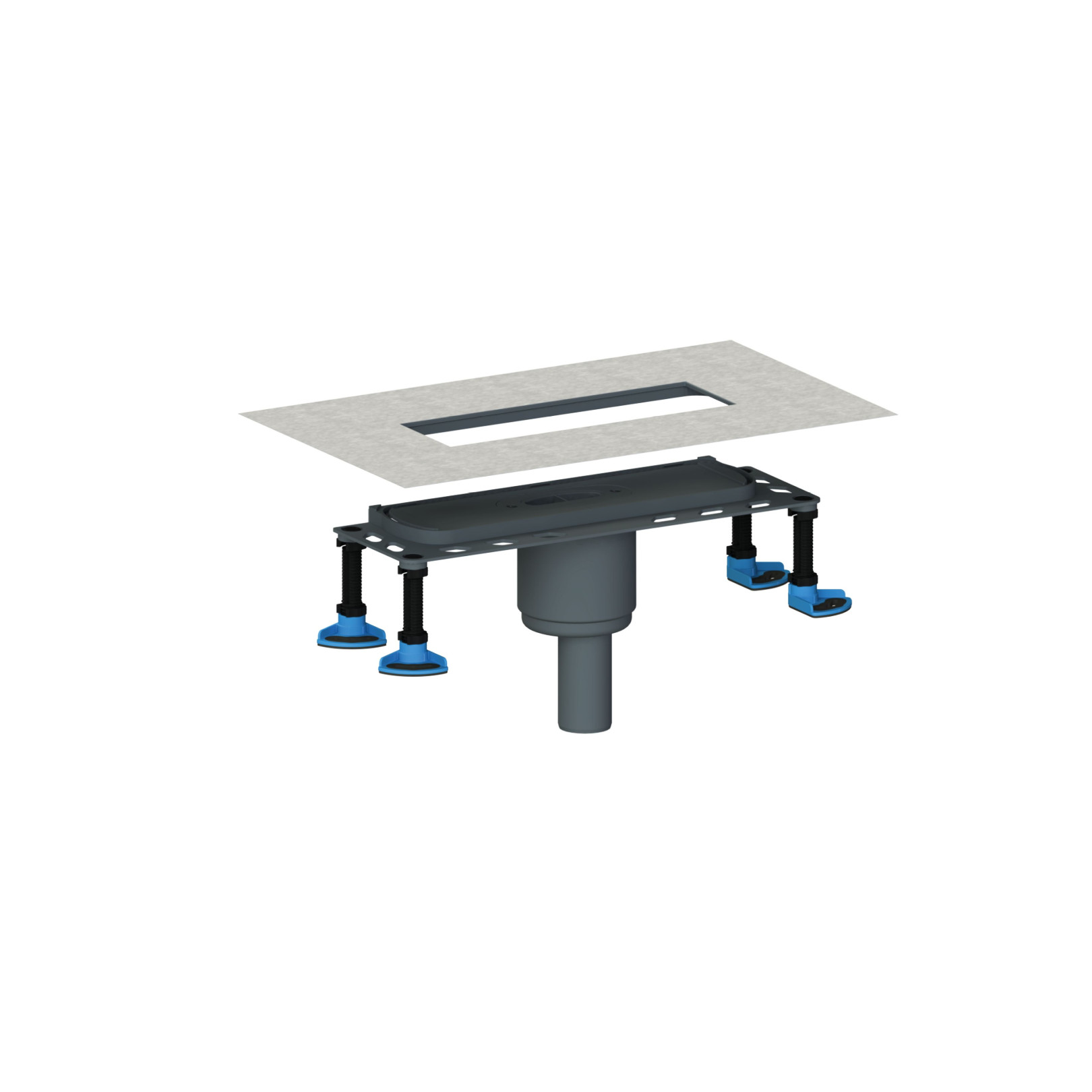 Dallmer Ablaufgehäuse Dallflex DN 50 Abgang senkrecht Polypropylen schallentkoppelt 539076