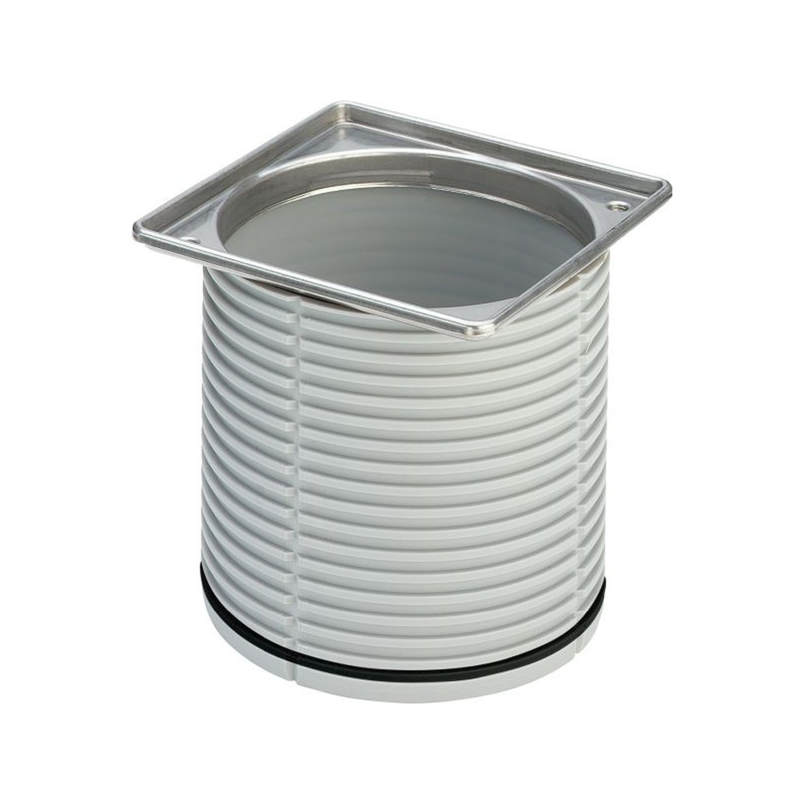 Viega Aufsatzrahmen 4949.1 Edelstahl 100x100 mm Advantix Rückstaudichtung 488987