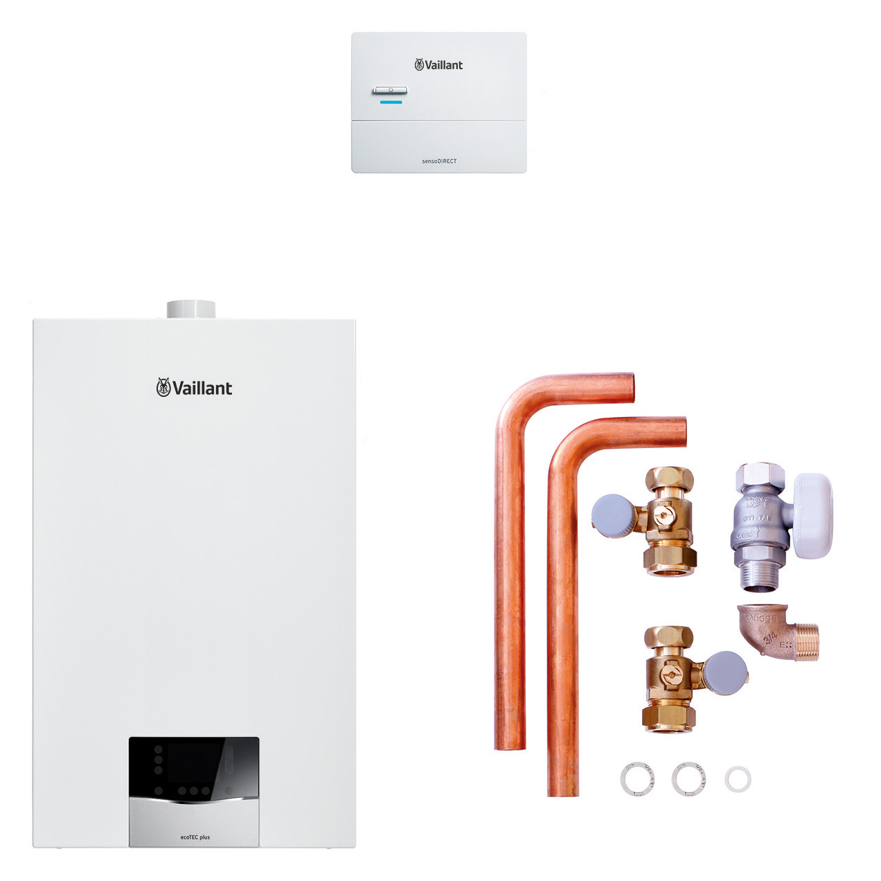 Vaillant Paket ecoTEC plus VC 30CS/1-5 VRC 710 Anschlusszubehör 30 kW 8000013964