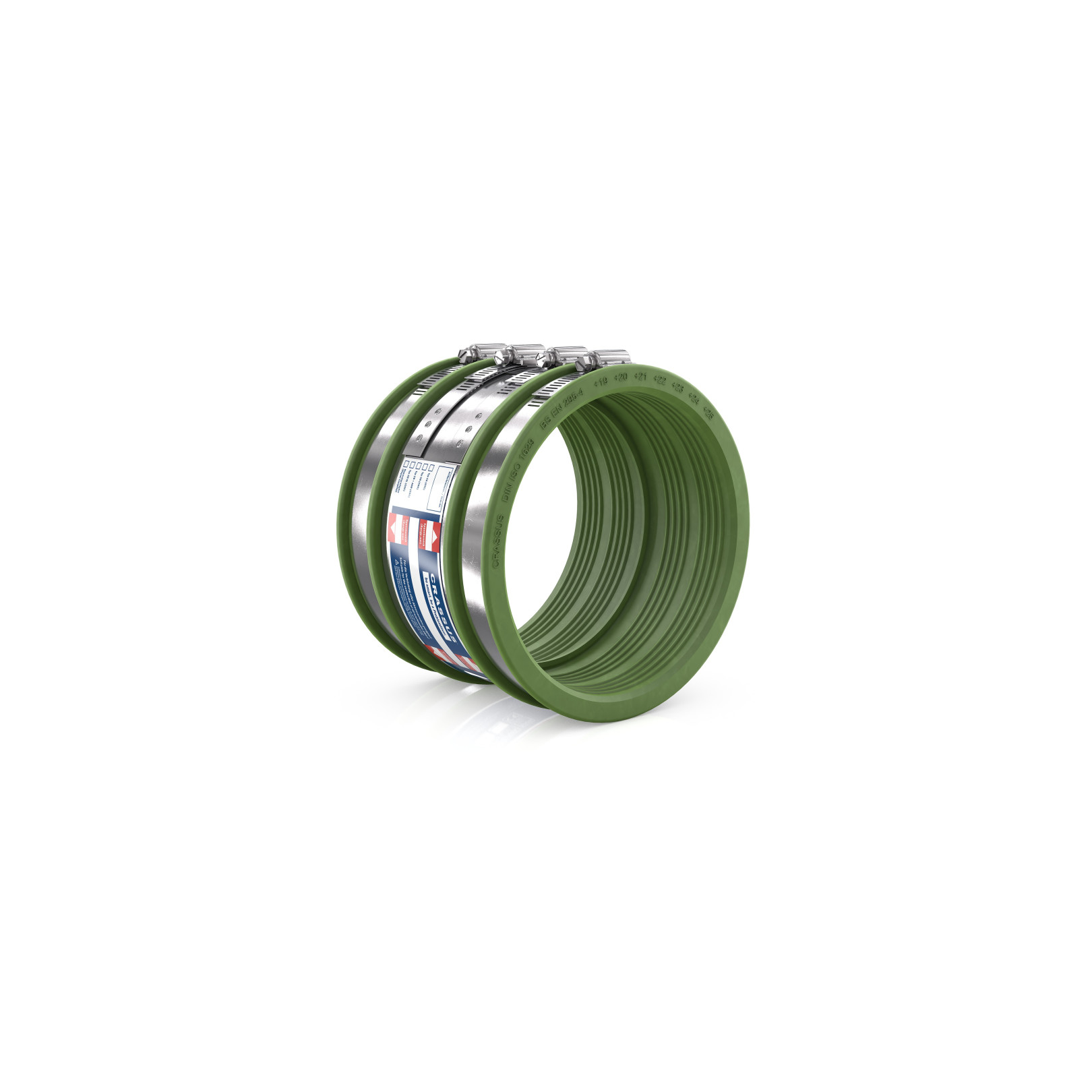 Crassus Schlauchadapter Typ 2B CSC 165 F 140-165mm FKM V2A bis 2,5 bar CRA14041FKM