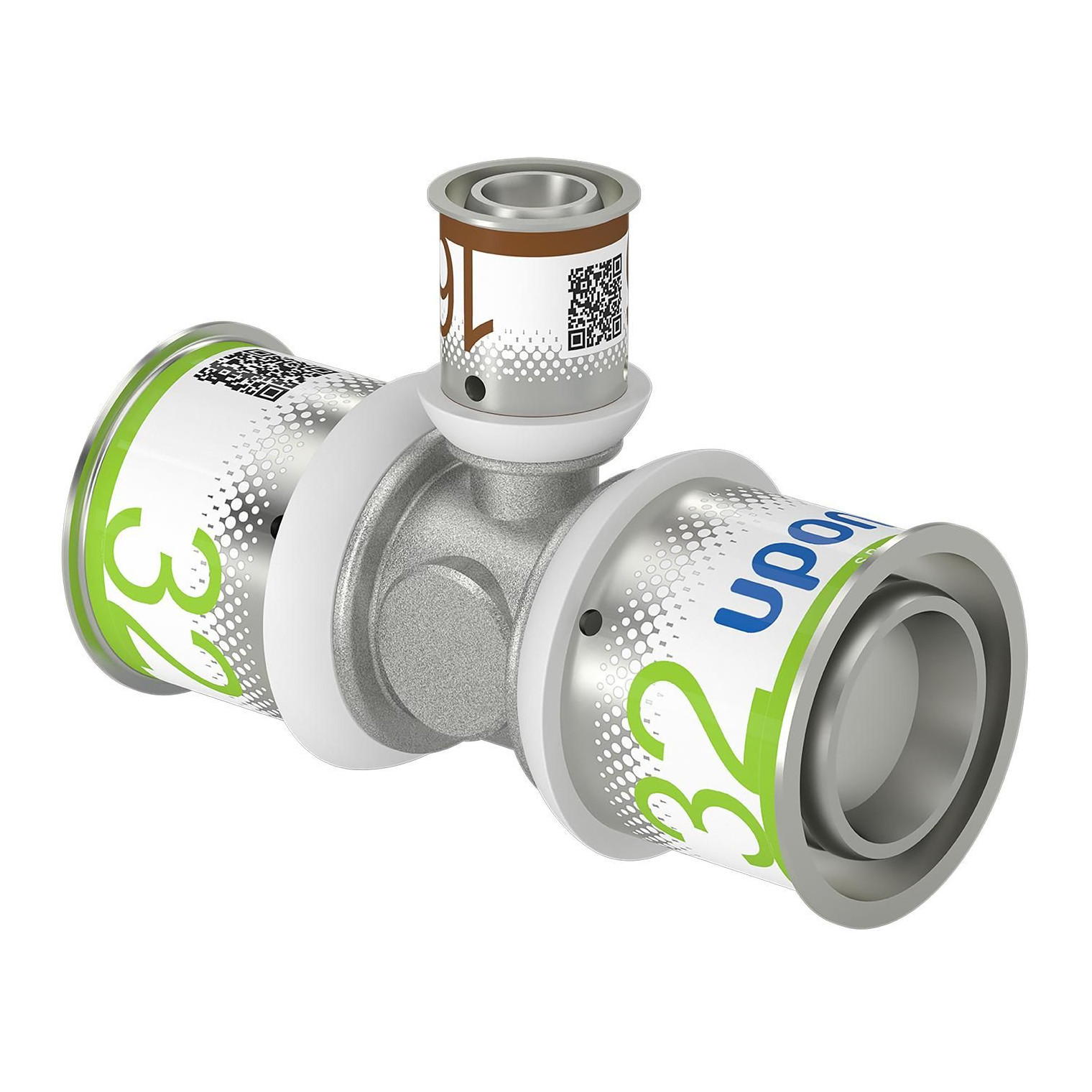 Uponor S-Press PLUS T-Stück reduziert 32mm 16mm 32mm Pressfitting DVGW zertifiziert 1070580