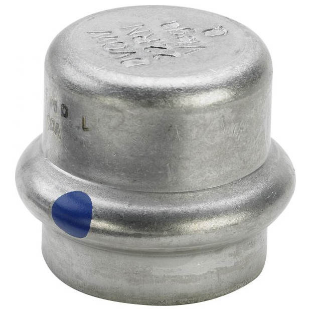 VIEGA Verschlusskappe Sanpress Inox 2356LF SC-Contur LABS-frei Edelstahl 42mm EPDM 666842