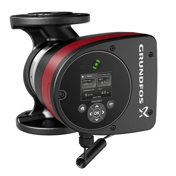 GRUNDFOS Heizungspumpe MAGNA3_32-60F elektronisch geregelt Hocheffizienz 220mm 1x230V 98333855