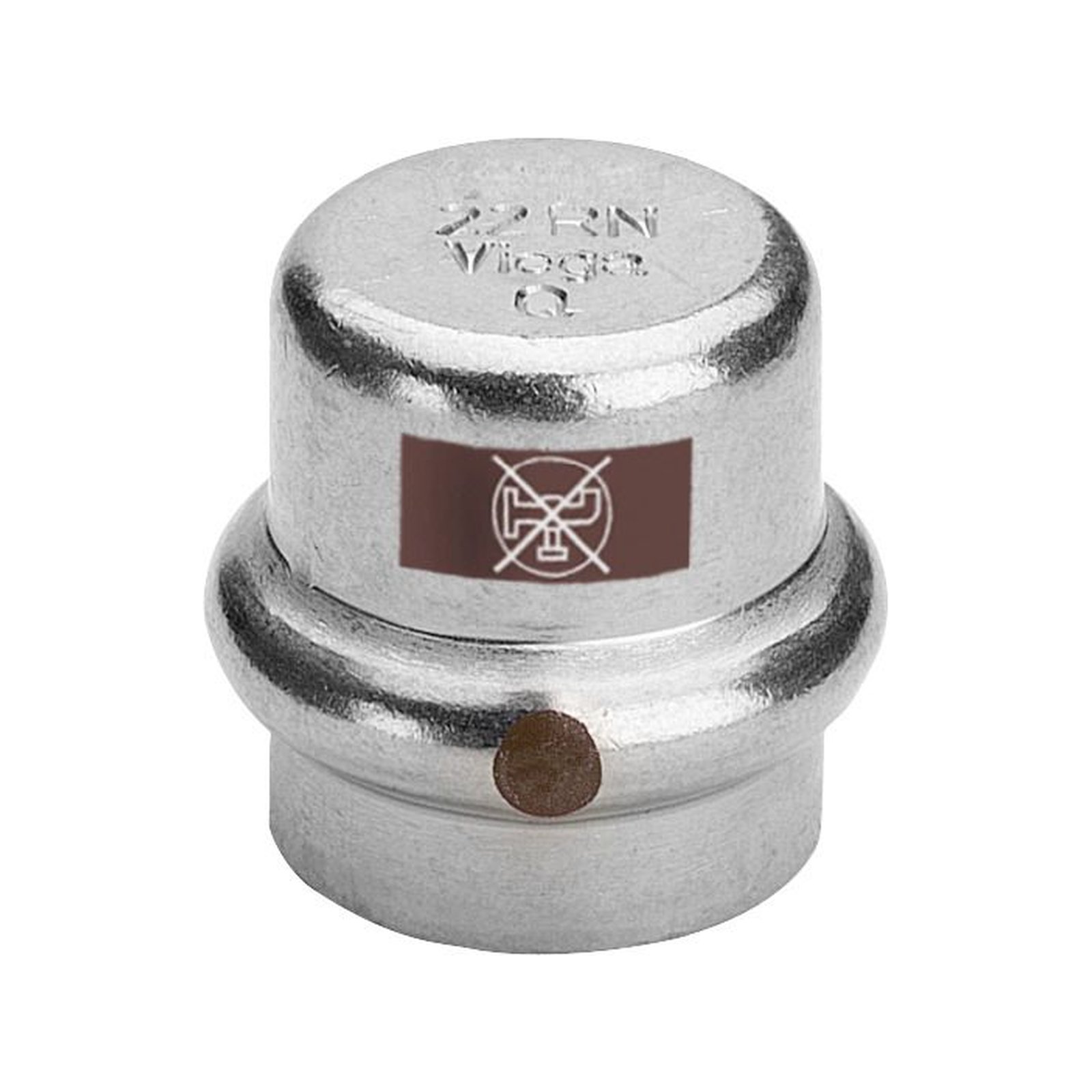 Viega Temponox Kappe 15 mm Stahl nicht rostend SC-Contur EPDM Pressanschluss 811952