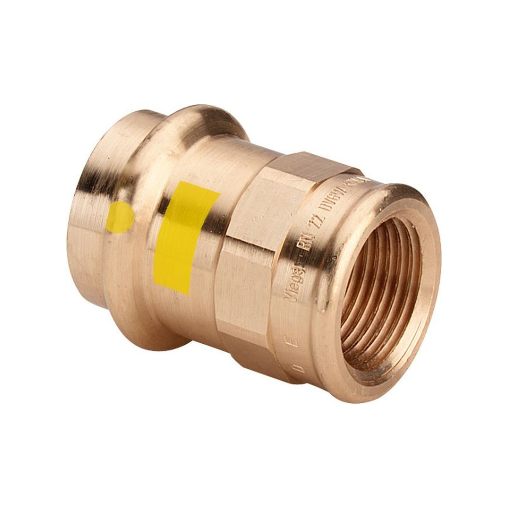 Viega Profipress G Übergangsstück 22 mm x Rp 3/4 Rotguss SC-Contur Mehrkant Dichtelement HNBR 346423