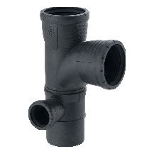 Geberit Silent-Pro Kombibogeneckabzweig DN90/90/50 87 Grad links schalldämmend 393470141