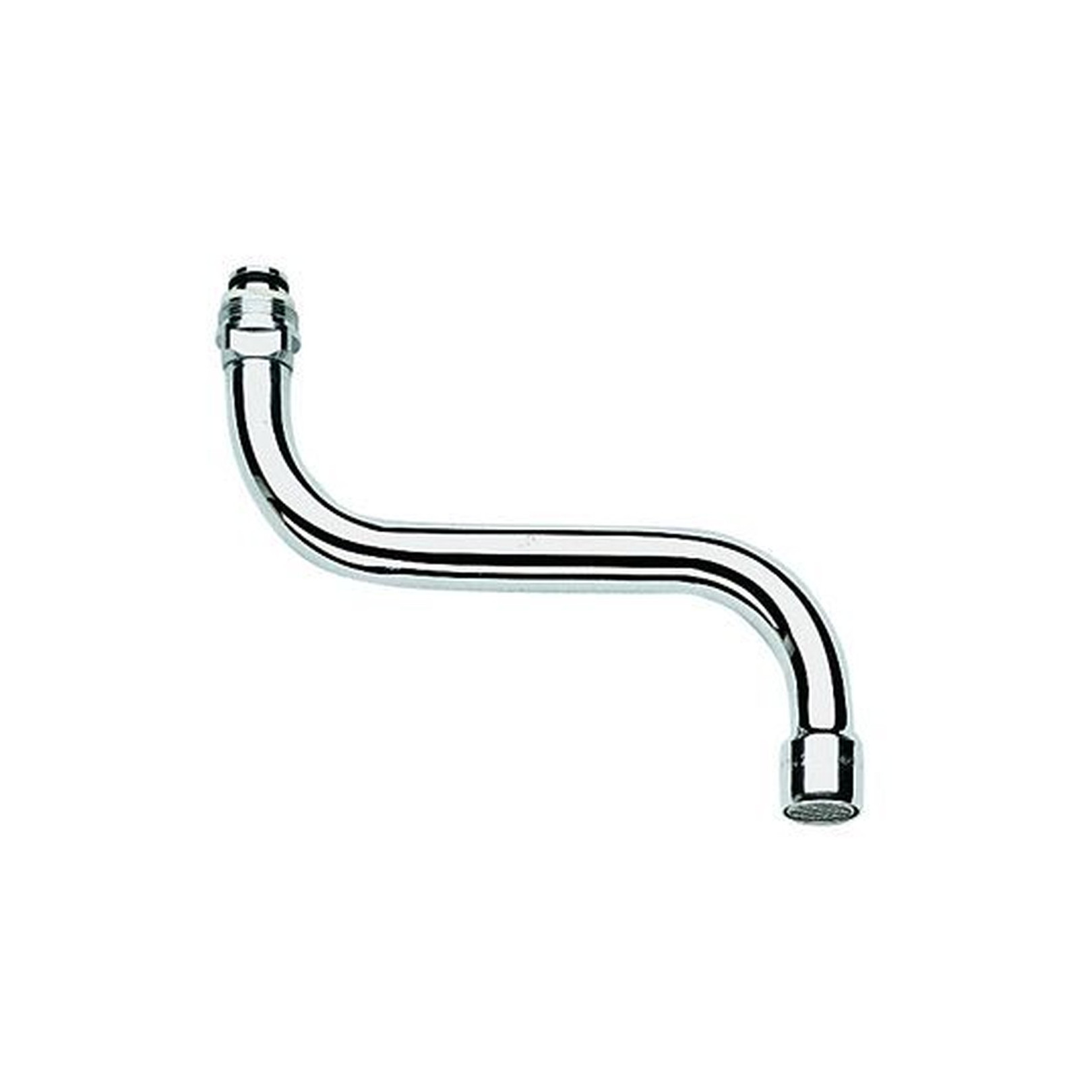 GROHE S-Auslauf 13052 150 mm Außengewinde M22x1 verchromt schwenkbar Strahlregler 13052000