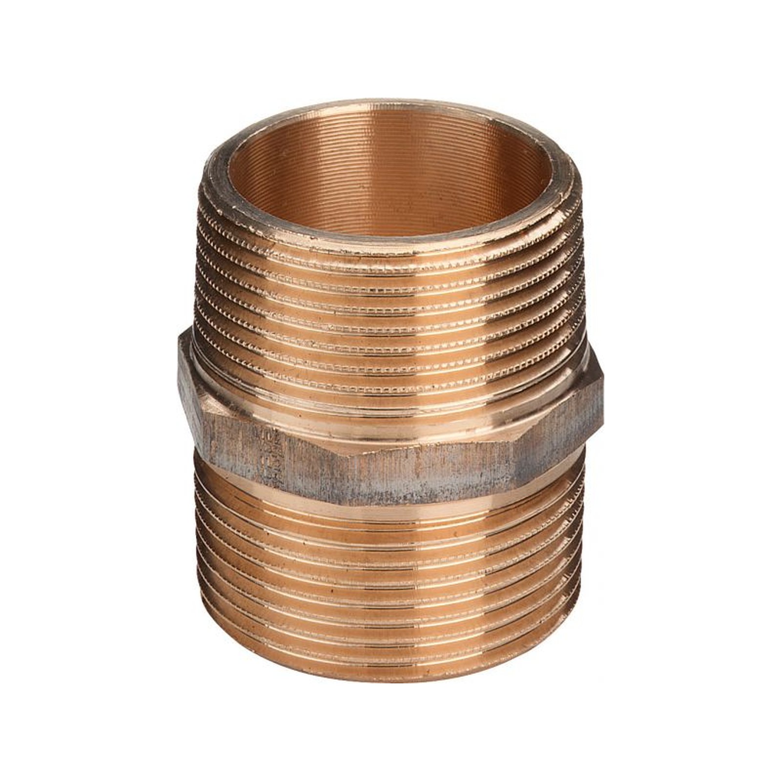 VIEGA Rotguss Doppelnippel Gewindefitting 3280 DN40 1 1/2 Zoll Mehrkant 269111