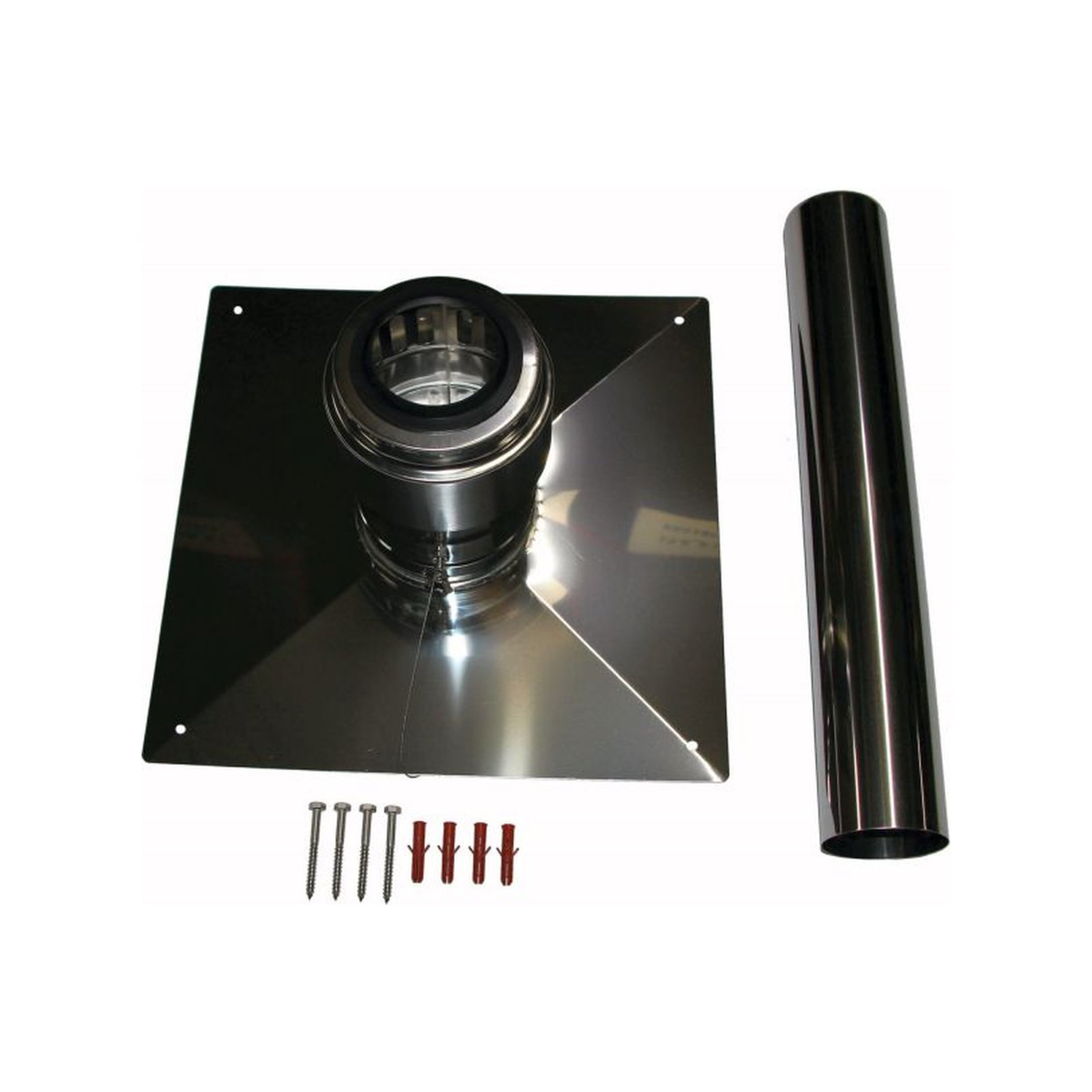 Wolf Schachtabdeckung DN80 Edelstahl Mündungsstück starre Systeme Luft Abgasführung 2651512