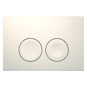 Geberit Betatigungsplatte Delta25 2-Mengen-Spulung weiss alpin Kunststoff rund 115125115