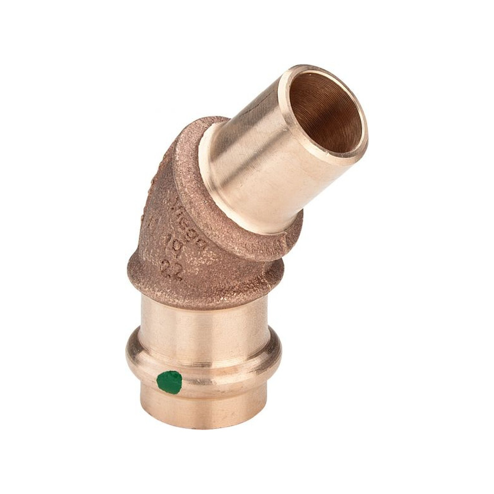 Viega Sanpress Bogen 45 Grad 18mm Rotguss SC-Contur 281564