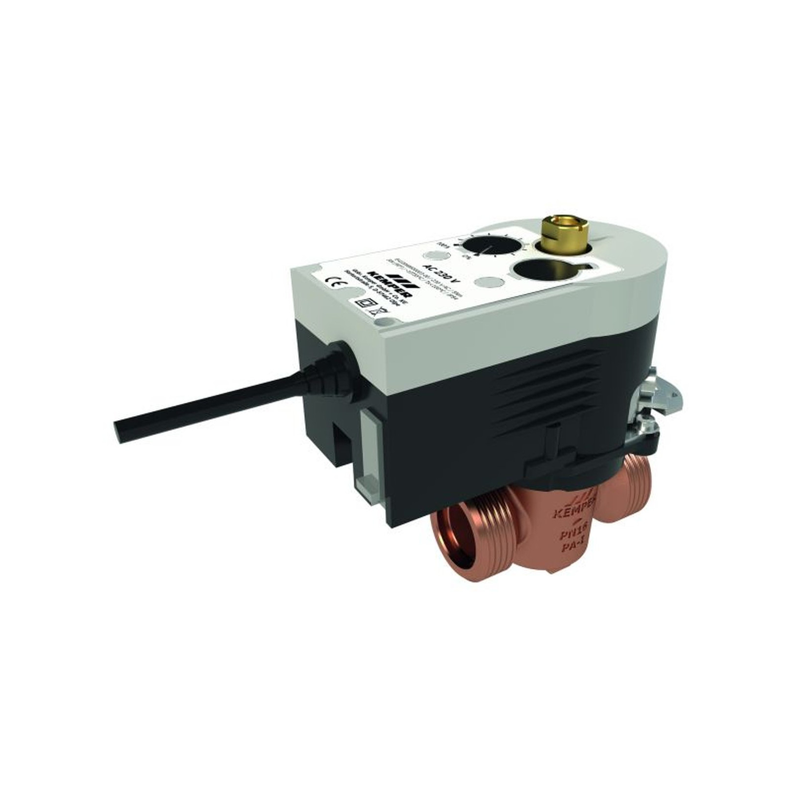 Kemper KHS VAV Vollstrom-Absperrventil Stellantrieb 230 V AG DN15 6860401500