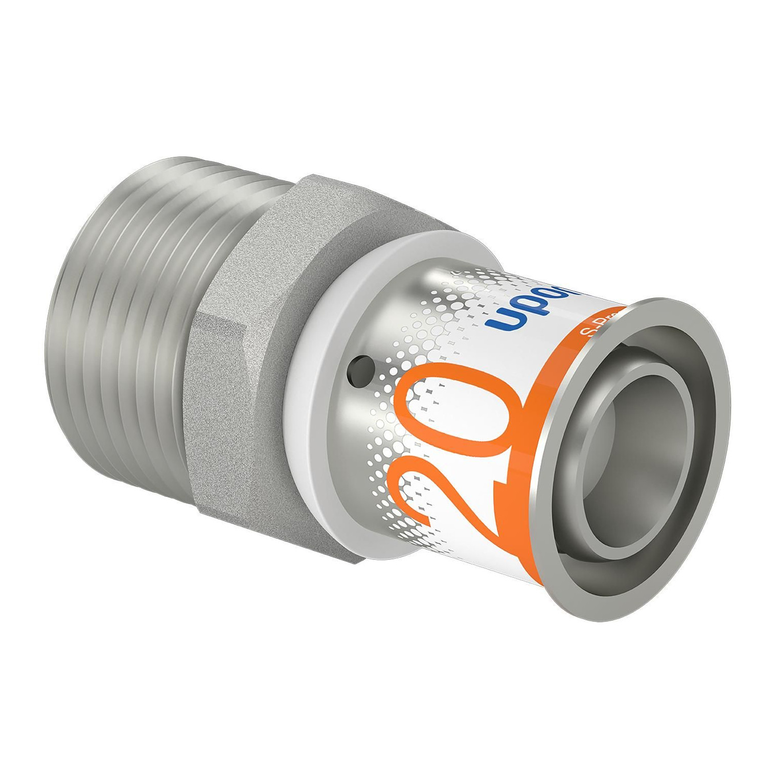 Uponor S-Press PLUS Übergangsnippel 20mm DN20 3/4 Zoll AG Pressmuffe Edelstahlpresshülse DVGW 1070505