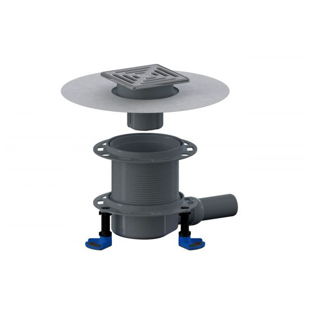 DALLMER Bodenablauf DallDrain Select Vario DN 50 Edelstahlrost 150x150mm 517050