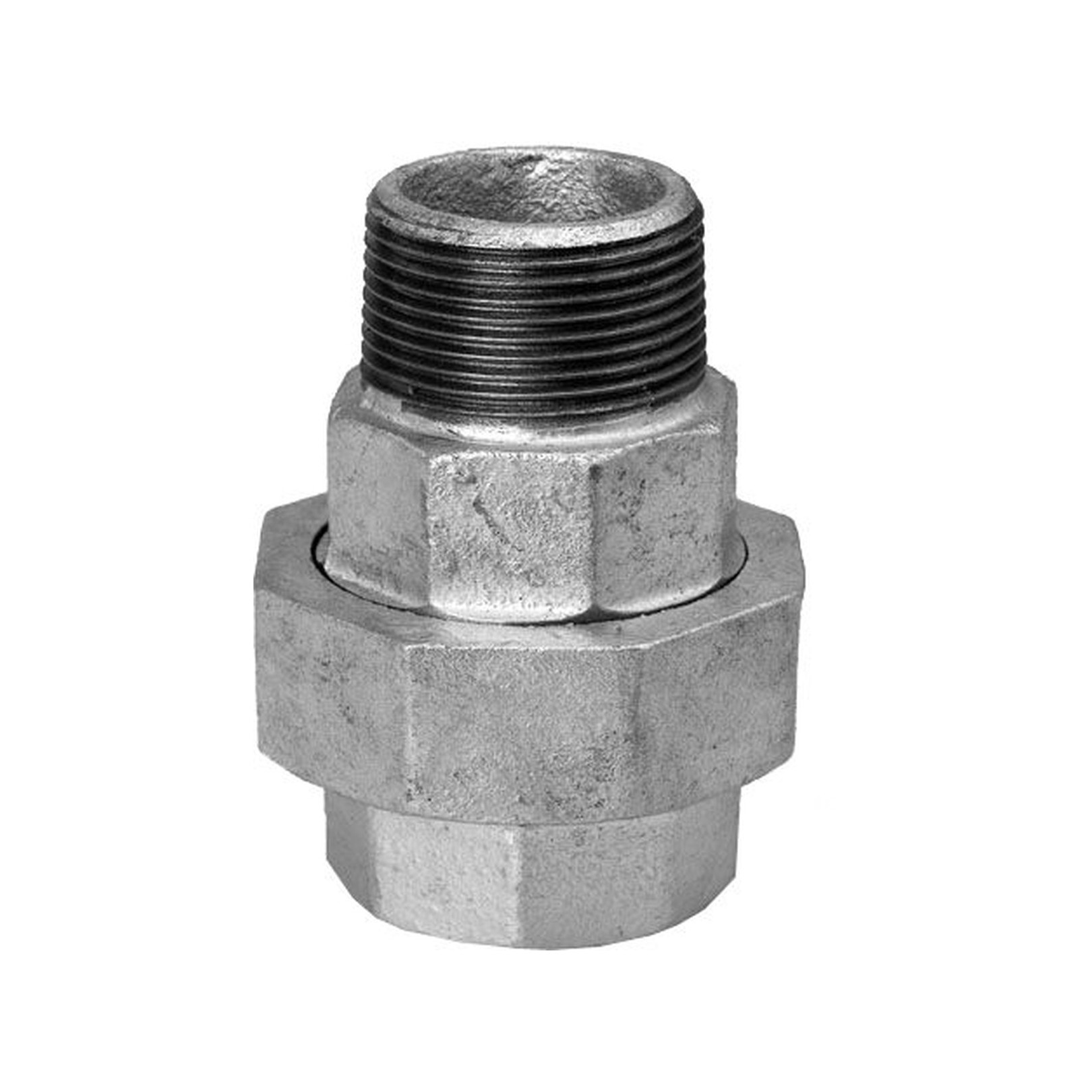 SCHMIDT HERMANN Temperguss-Verschraubung Nr.341 2 Zoll Kegeldichtung Innengewinde Außengewinde verzinkt 13341050