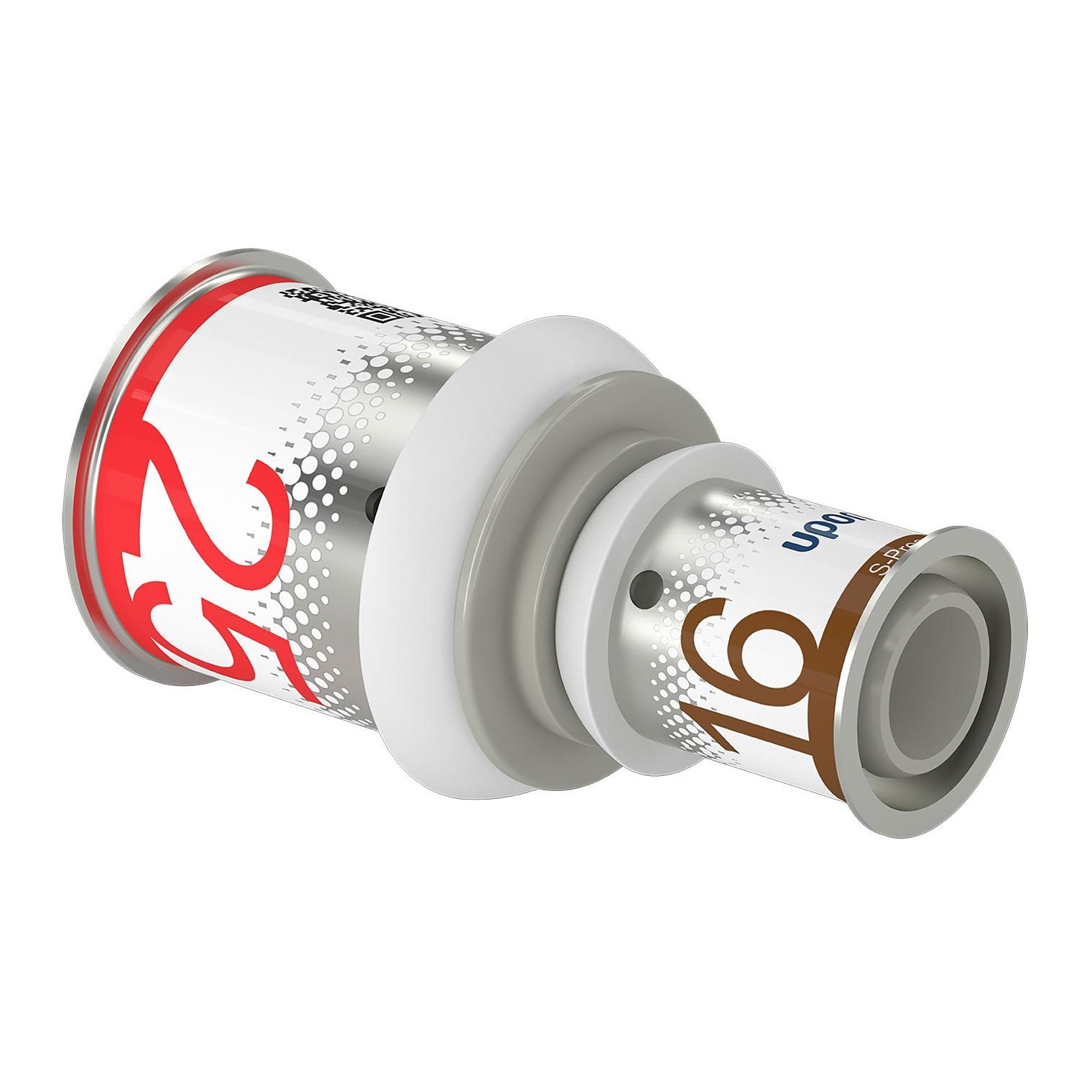 Uponor Kupplung S-Press PLUS reduziert PPSU 25-16 Edelstahl Presshülse Sichtfenster 1039938
