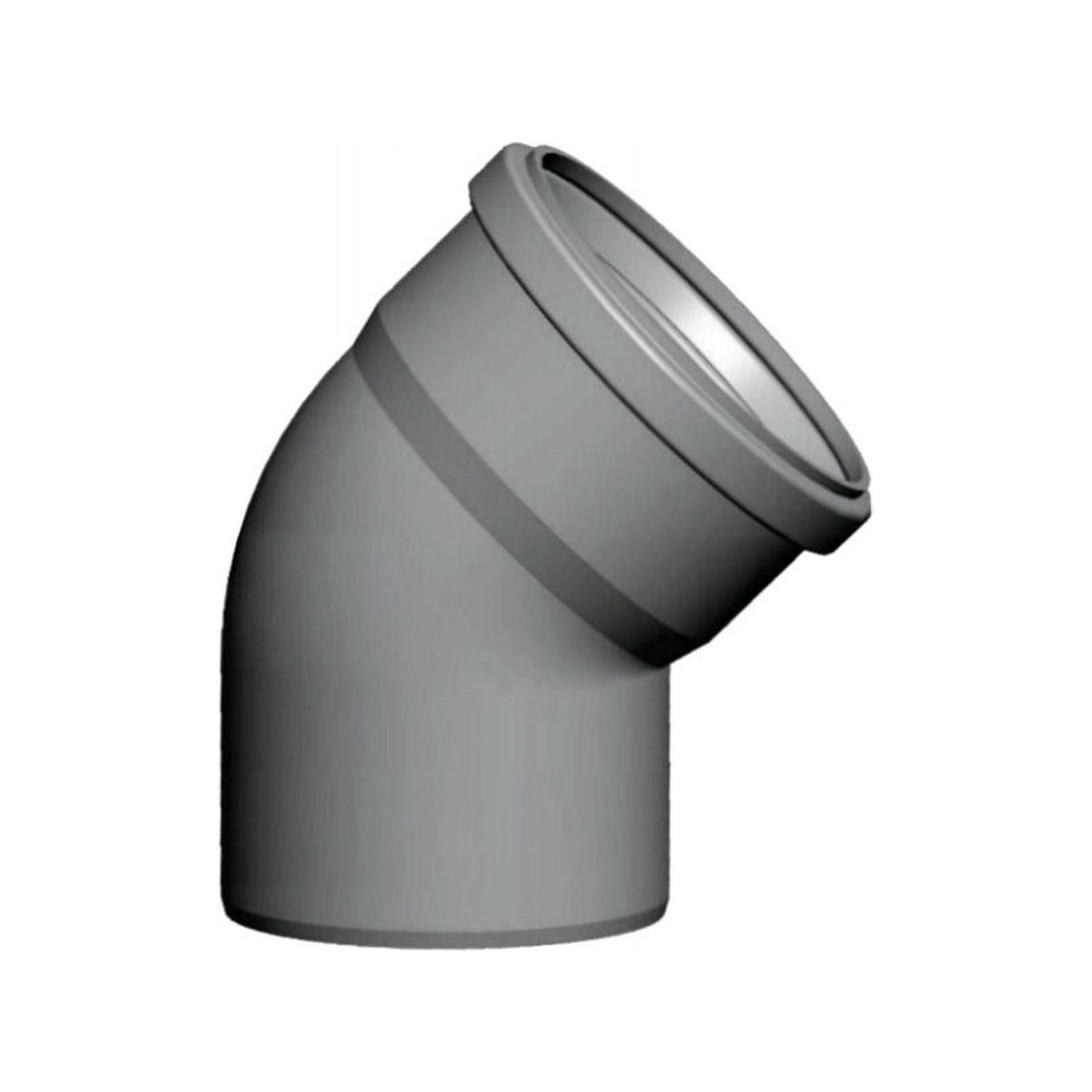 WOLF Abgasrohrbogen 45 Grad DN60 Polypropylen bis 120 Grad Celsius 2651904