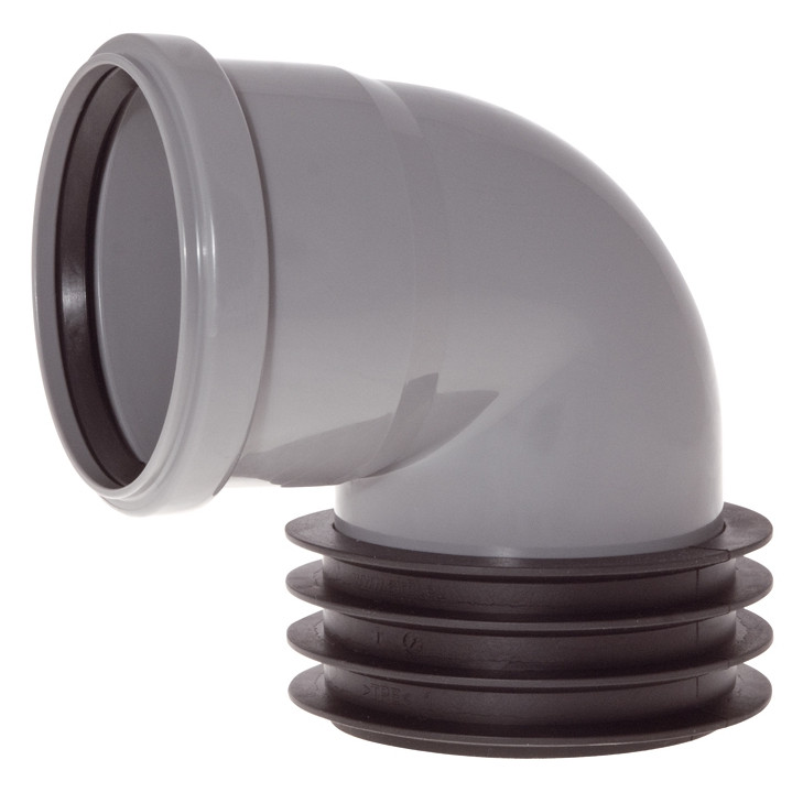 Airfit Winkelsteckmuffe DN 110 x 110 90 Grad EPDM-Dichtung geprüft 112110WS