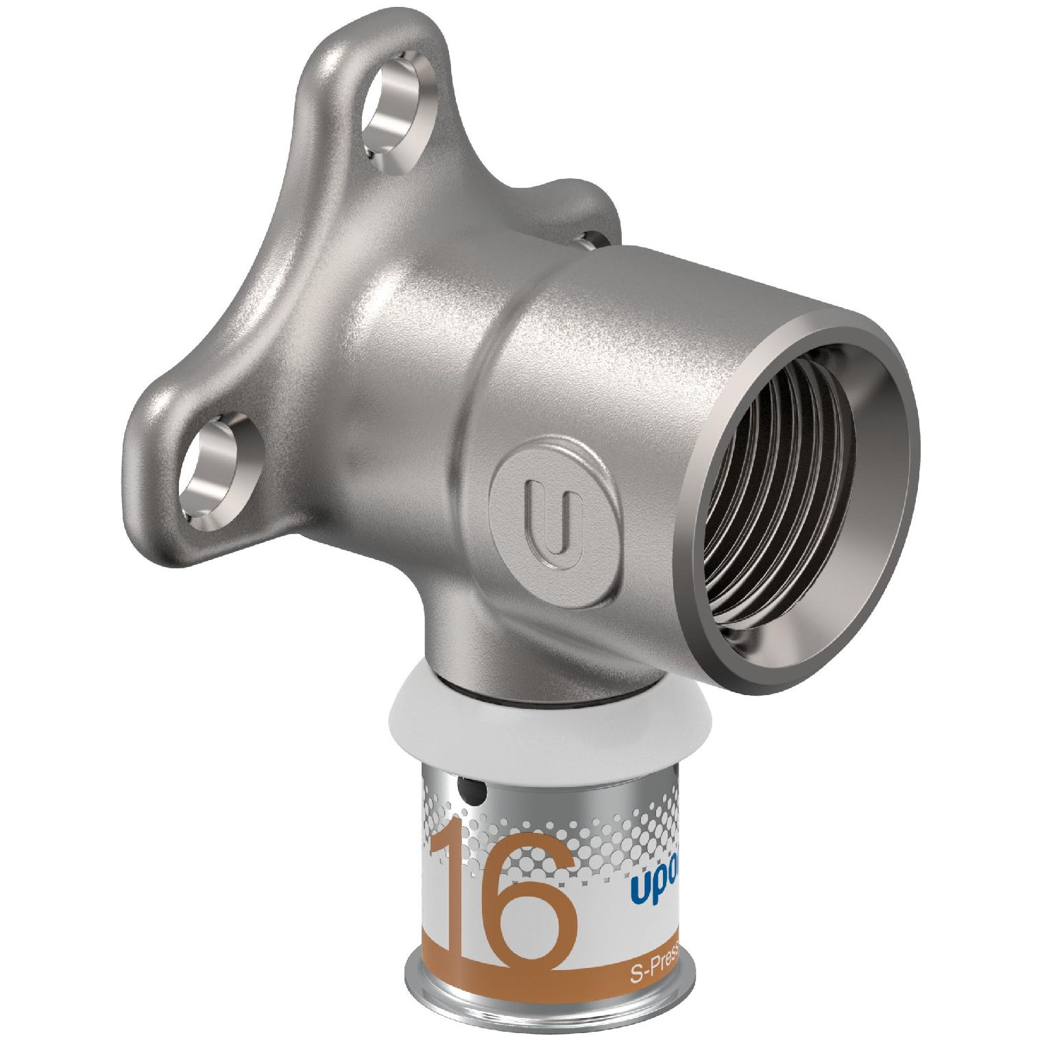Uponor S-Press PLUS Wandscheibe 16mm DN15 IG Pressmuffe Edelstahlpresshülse DVGW 1070639