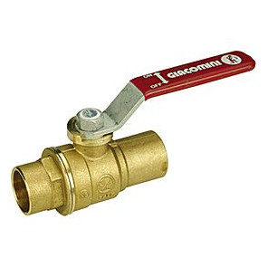 GIACOMINI Loet-Kugelhahn R258D 15mm Messing Schwermodell roter Hebelgriff PN42 R258Y002