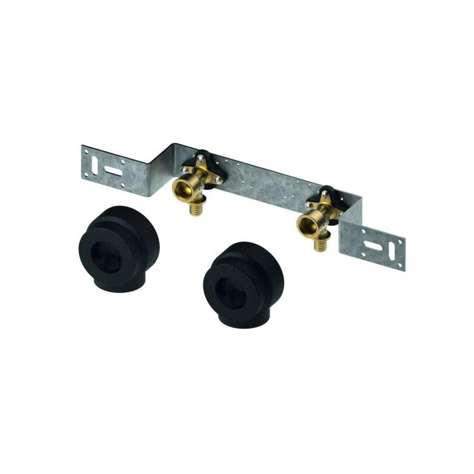 TECEflex Montageeinheit 2 WS Siliziumbronze 16 Rp 1/2 150 mm Schalldämmbox 720567