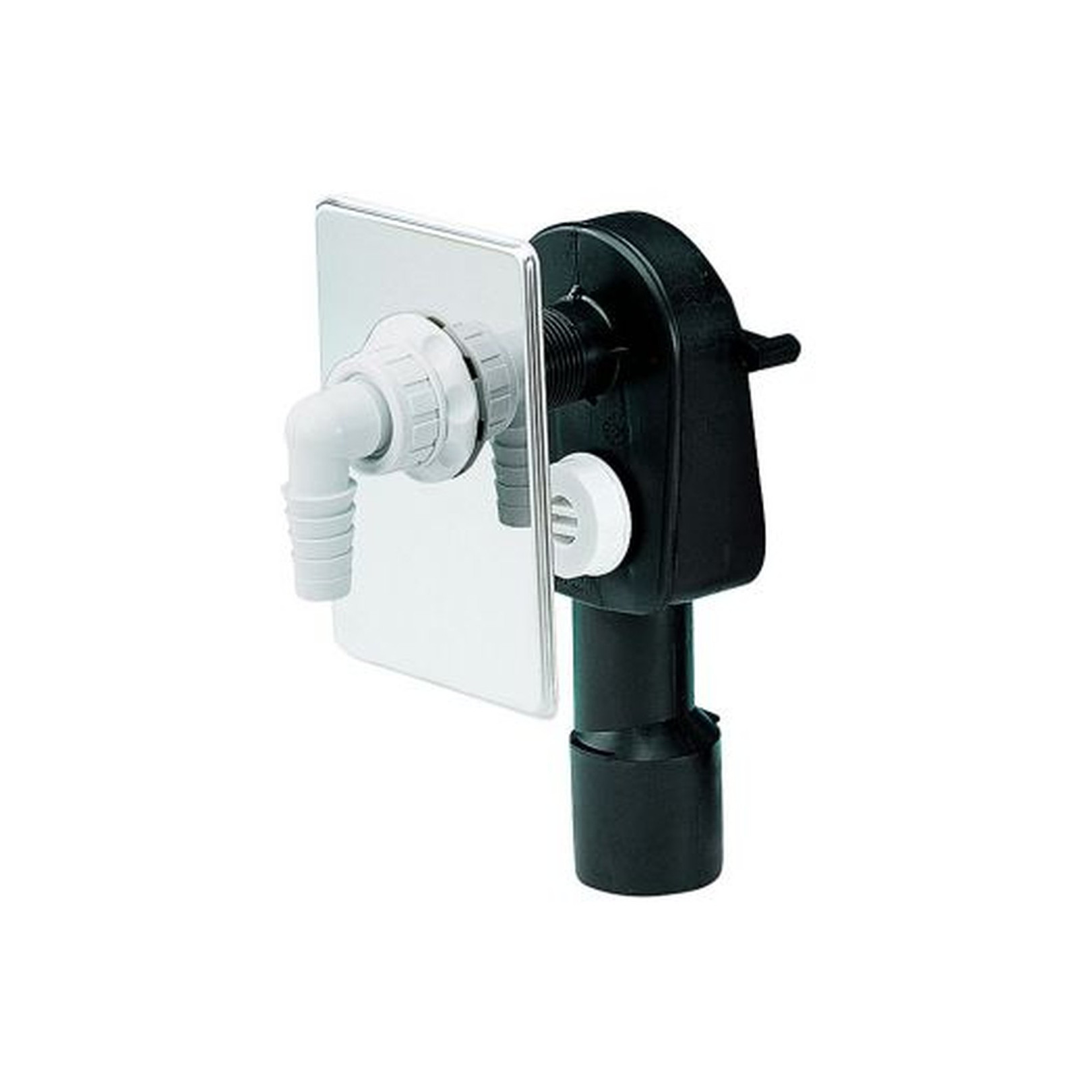 DALLMER Unterputz-Siphon HL 400 DN 40/50 Edelstahlabdeckung 110x160mm Reinigungsverschluss 130402