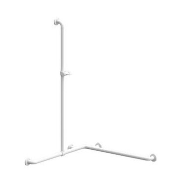 Normbau Duschhandlauf Nylon 300 0300871019 767x767x1158mm Stahlkern weiß CE DIN18040
