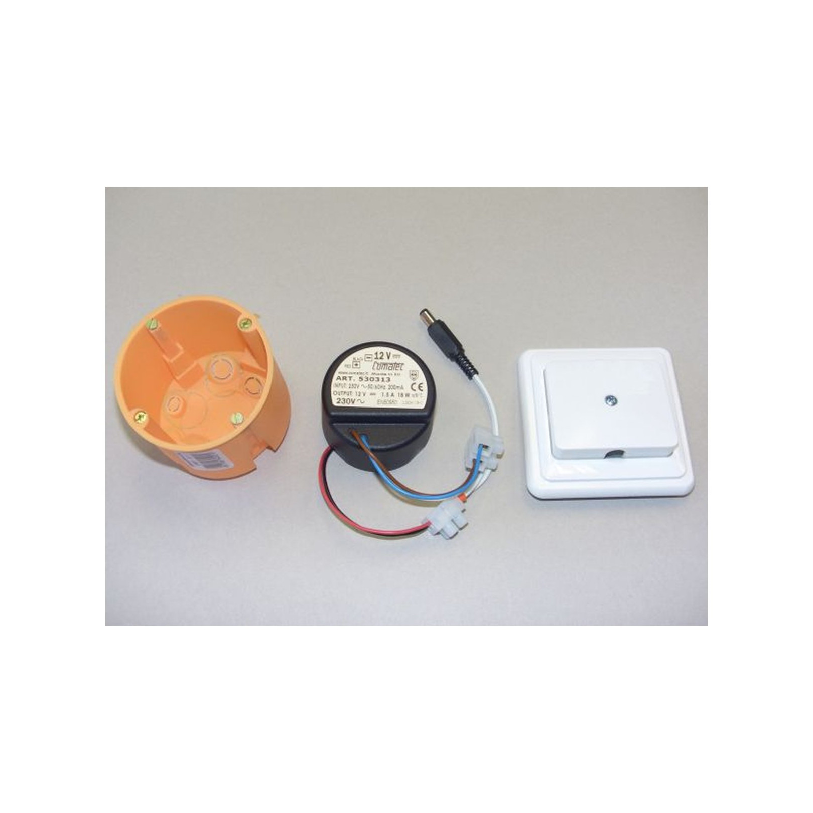 Bemm UP-Netzteil-Set PZHUPN24 12 VDC 24 W Kabelauslass Rahmen Stecker