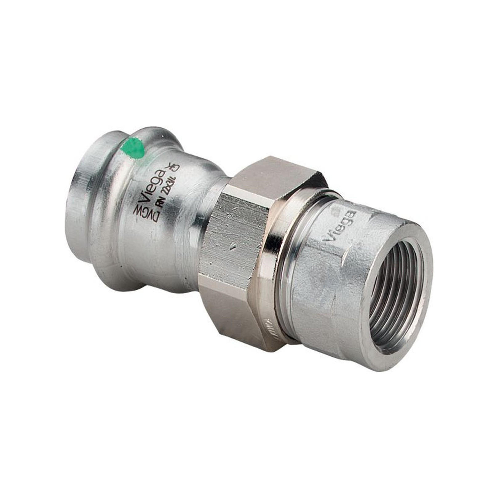 Viega Sanpress Inox Verschraubung 28mmxRp1 Stahl flachdichtend SC-Contur 437534