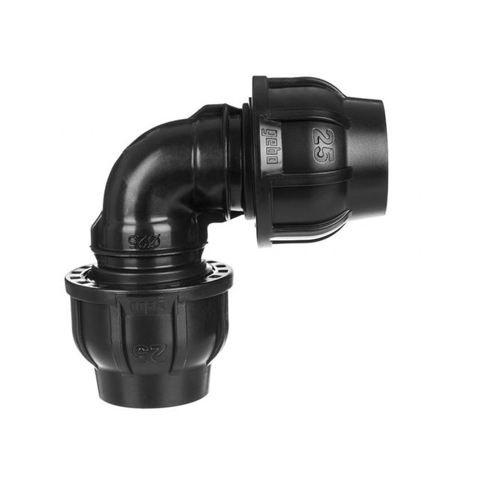 GEBO Klemmverbinder Übergangswinkel Typ-PWO 63x63 90 Grad PP-B NBR DVGW 130863