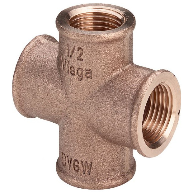 Viega Rotguss Kreuzstück 3180 3-4 Zoll DVGW Gewindefitting 320621