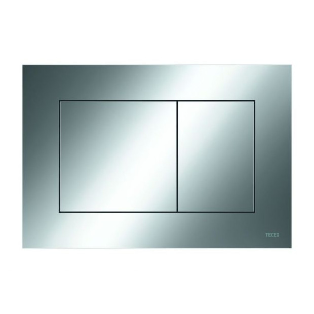 TECE Betätigungsplatte TECEnow WC Chrom glänzend Zweimengentechnik flach 9240401
