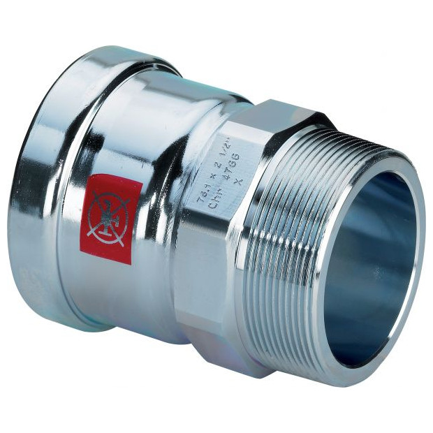 Viega Pressfitting ÜbergangsStück Prestabo 1111XL 108-0x4 AG unlegierter Stahl Mehrkant 629991