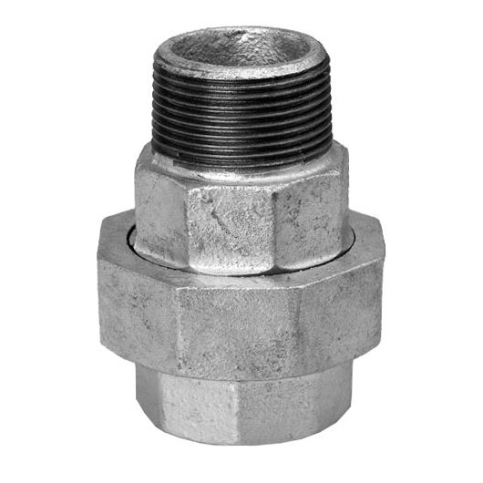 SCHMIDT HERMANN Temperguss Verschraubung Nr.331 2 Zoll I/A flachdichtend verzinkt 13331050