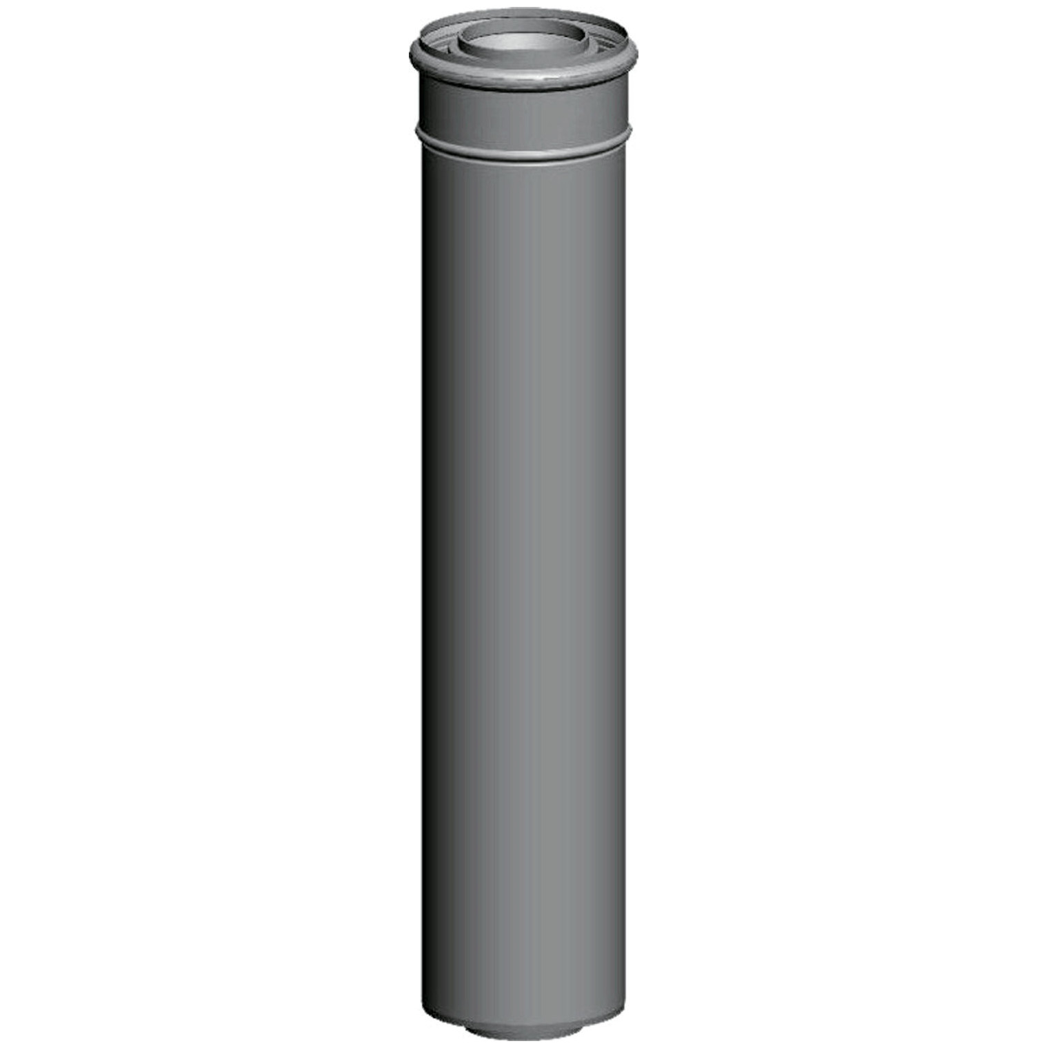 WOLF Abgasrohr konzentrisch DN60/100 2000mm weiß steckbar Metall Polypropylen 2651726