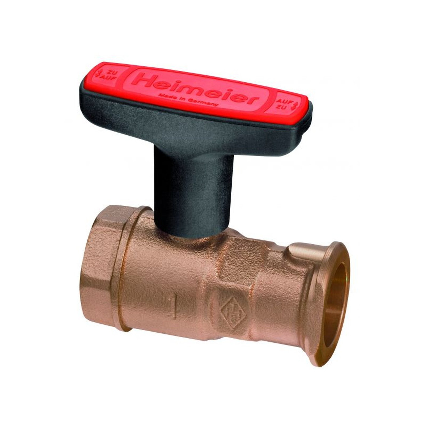 Heimeier Pumpen-Kugelhahn Globo P 1 1/4 Zoll Rotguss PN16 Innengewinde Flansch 0620-05.000