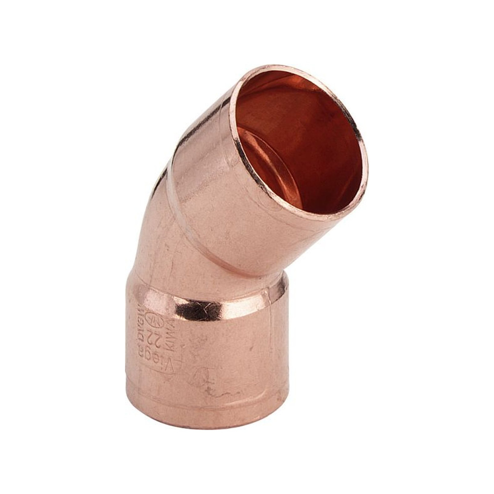 Viega Kupfer-Bogen 95041 45 Grad 42mm 2 Muffen 108823