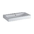 Geberit Waschtisch iCon 75x48.5 cm Weiß Überlauf Hahnloch wandhängend 124075000