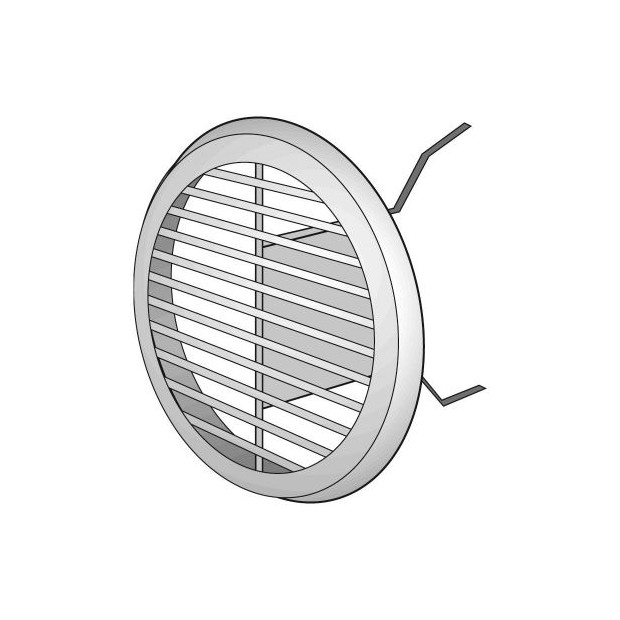 HELIOS Lüftungsgitter Metall LGR 100 w DN 100 weiss 60335
